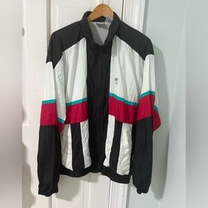 Vintage Todd1 Colorblock Windbreaker Jacket XL | Retro Full Zip Lined 90s